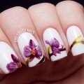 Маникюр с орхидеями